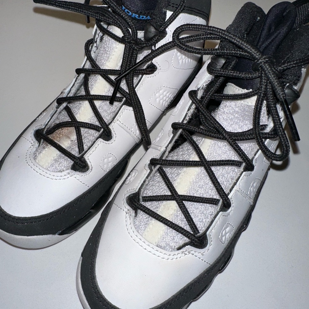 Jordan Black 9’s and White Sneakers